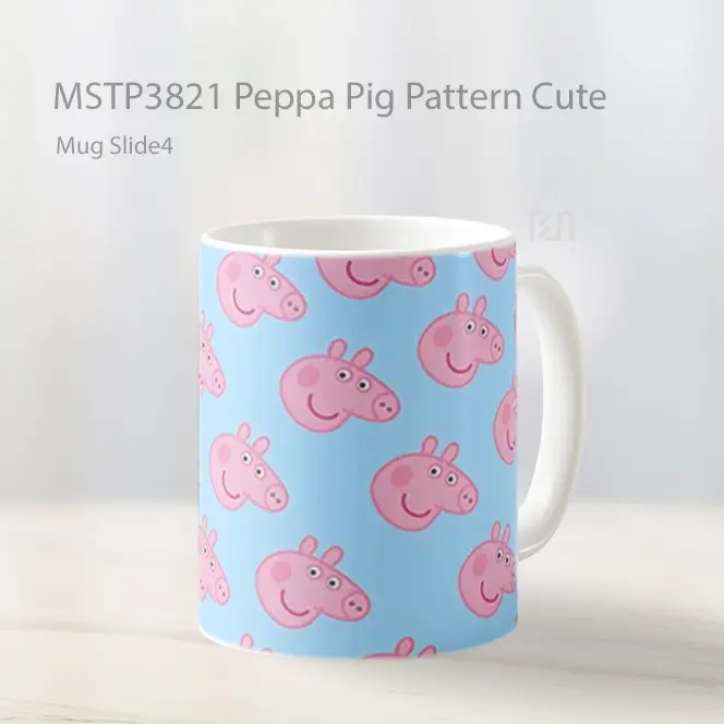 Peppa Pig Pattern Cute Mug Gelas Keramik MSTP3821