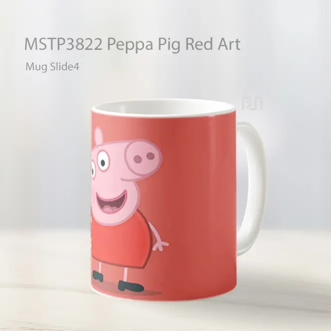 Peppa Pig Red Art Mug Gelas Keramik MSTP3822
