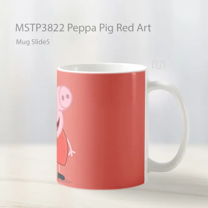 Peppa Pig Red Art Mug Gelas Keramik MSTP3822 - All-side / Desain