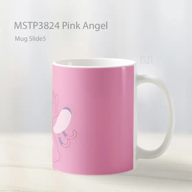 Pink Angel Mug Gelas Keramik MSTP3824 - All-side / Desain