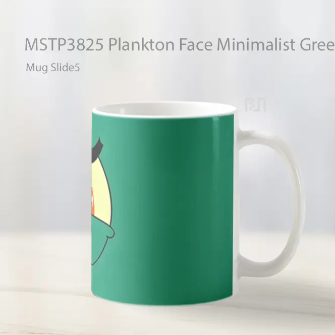 Plankton Face Minimalist Green Mug Gelas Keramik MSTP3825 - All-side / Desain