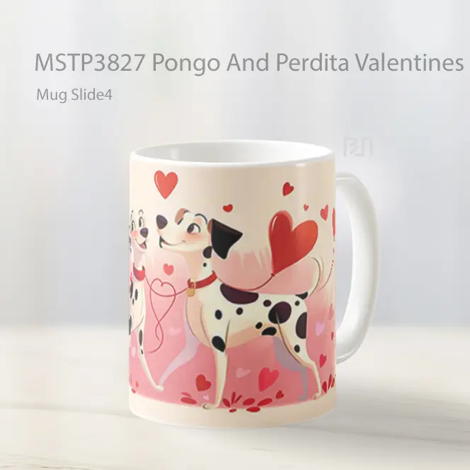 Pongo And Perdita Valentines Mug Gelas Keramik MSTP3827