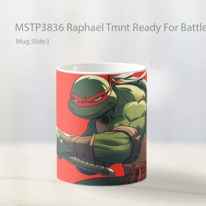Raphael Tmnt Ready For Battle Mug Gelas Keramik MSTP3836 - All-side / Desain