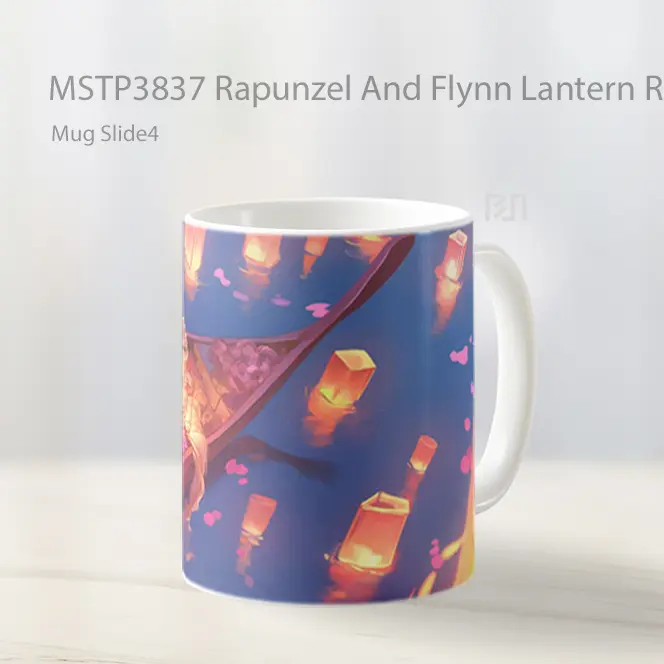 Rapunzel And Flynn Lantern Romance Valentines Mug Gelas Keramik MSTP3837