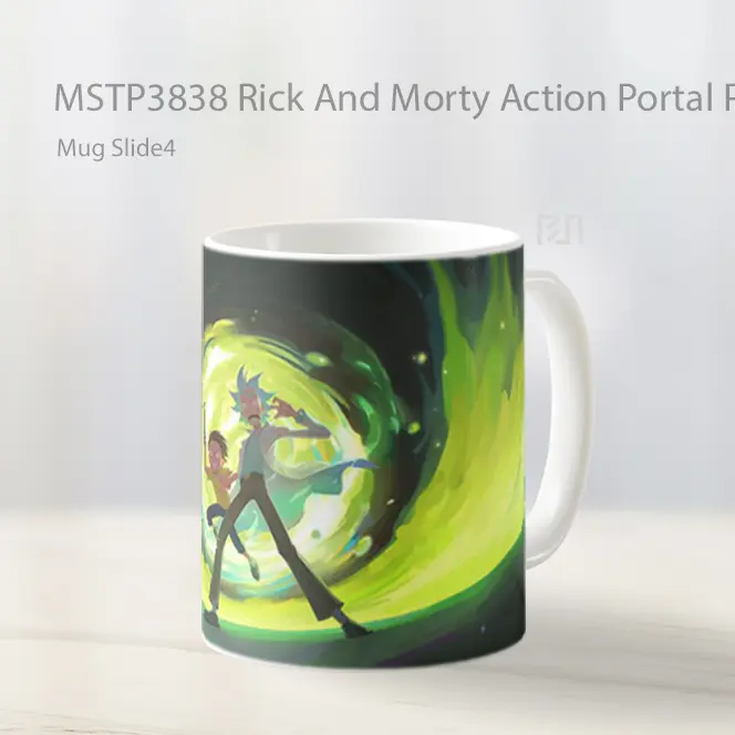 Rick And Morty Action Portal Pc Mug Gelas Keramik MSTP3838