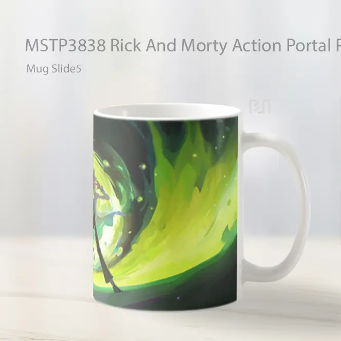 Rick And Morty Action Portal Pc Mug Gelas Keramik MSTP3838 - All-side / Desain