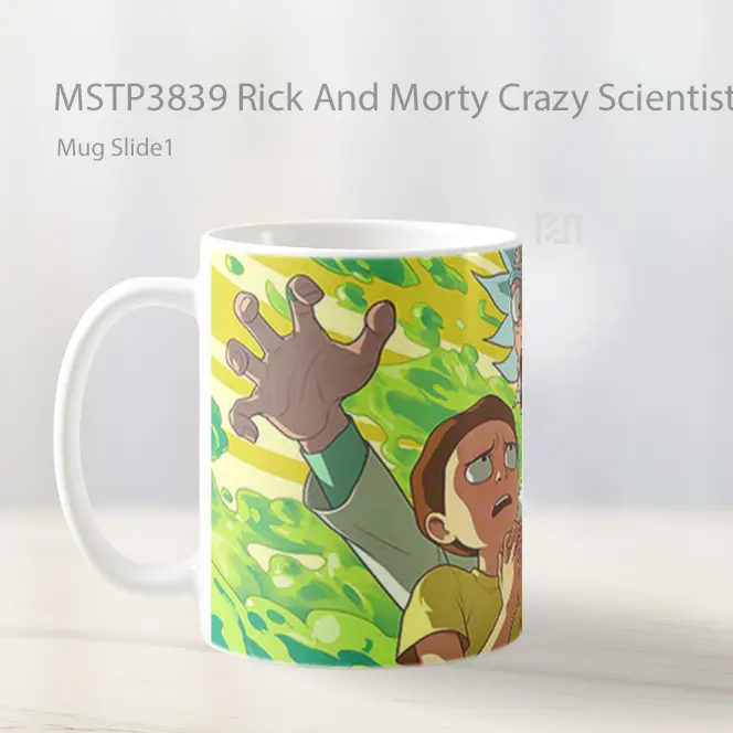 Rick And Morty Crazy Scientist Mug Gelas Keramik MSTP3839 - All-side / Desain