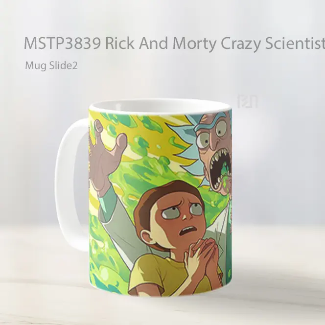 Rick And Morty Crazy Scientist Mug Gelas Keramik MSTP3839 - All-side / Desain