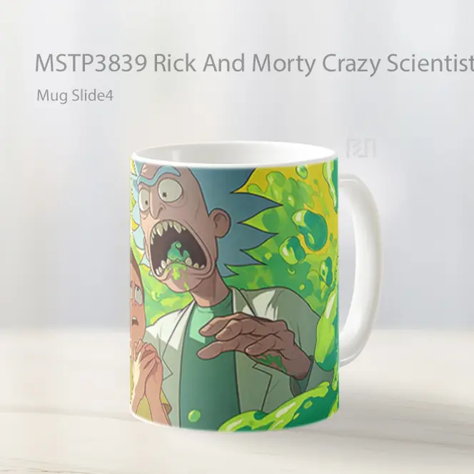 Rick And Morty Crazy Scientist Mug Gelas Keramik MSTP3839