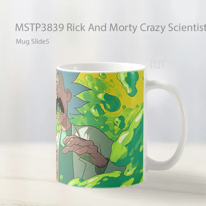 Rick And Morty Crazy Scientist Mug Gelas Keramik MSTP3839 - All-side / Desain