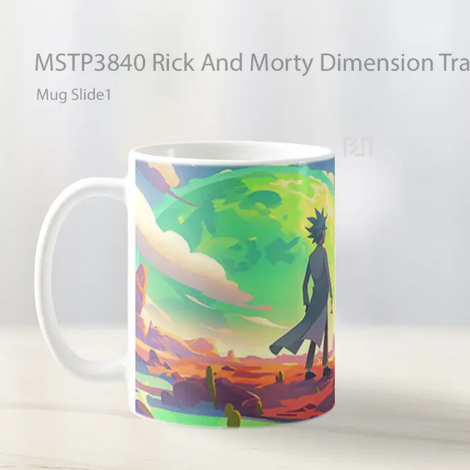 Rick And Morty Dimension Travel Mug Gelas Keramik MSTP3840 - All-side / Desain