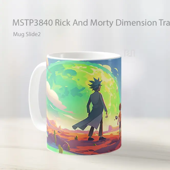 Rick And Morty Dimension Travel Mug Gelas Keramik MSTP3840 - All-side / Desain