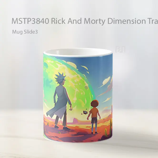 Rick And Morty Dimension Travel Mug Gelas Keramik MSTP3840 - All-side / Desain