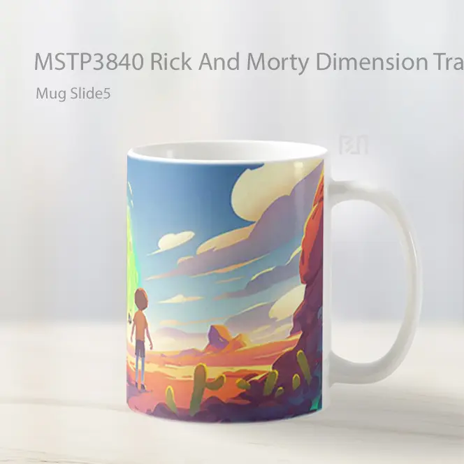 Rick And Morty Dimension Travel Mug Gelas Keramik MSTP3840 - All-side / Desain