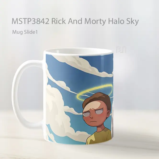 Rick And Morty Halo Sky Mug Gelas Keramik MSTP3842 - All-side / Desain