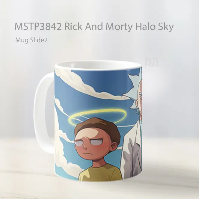 Rick And Morty Halo Sky Mug Gelas Keramik MSTP3842 - All-side / Desain