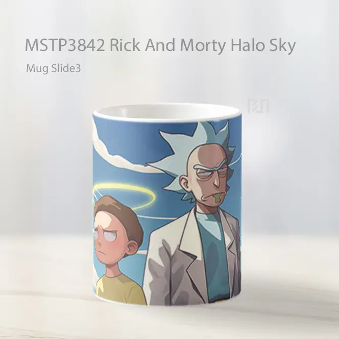 Rick And Morty Halo Sky Mug Gelas Keramik MSTP3842 - All-side / Desain