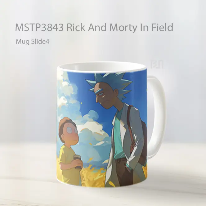 Rick And Morty In Field Mug Gelas Keramik MSTP3843