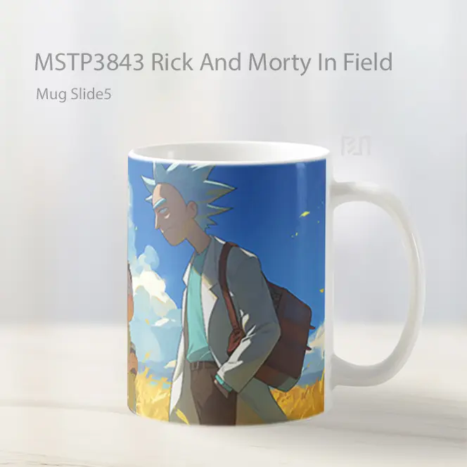 Rick And Morty In Field Mug Gelas Keramik MSTP3843 - All-side / Desain