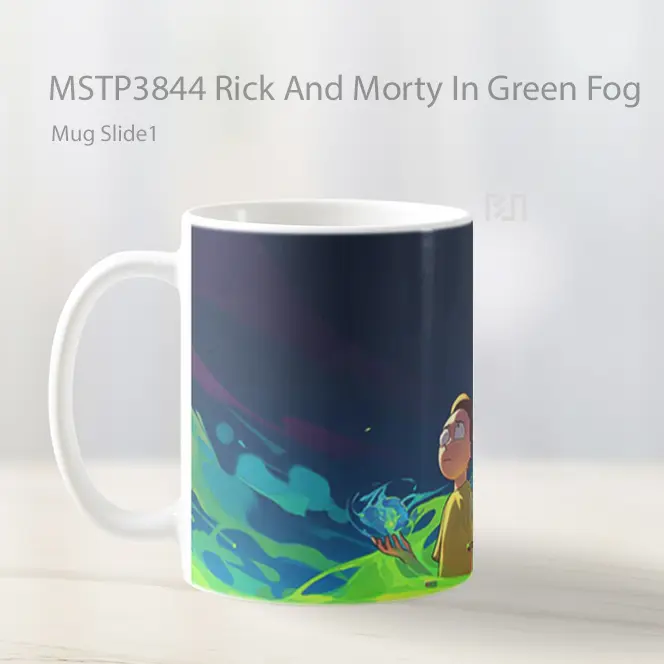 Rick And Morty In Green Fog Mug Gelas Keramik MSTP3844 - All-side / Desain