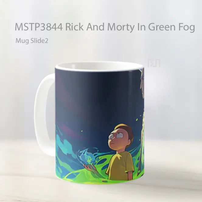 Rick And Morty In Green Fog Mug Gelas Keramik MSTP3844 - All-side / Desain