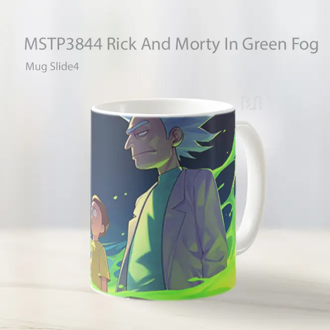 Rick And Morty In Green Fog Mug Gelas Keramik MSTP3844