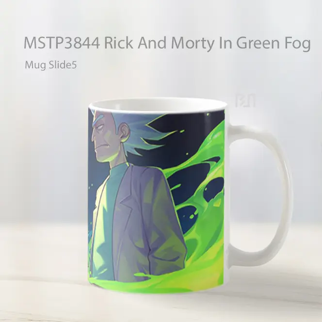 Rick And Morty In Green Fog Mug Gelas Keramik MSTP3844 - All-side / Desain
