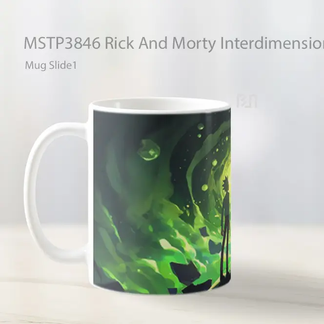 Rick And Morty Interdimensional Swirl Mug Gelas Keramik MSTP3846 - All-side / Desain