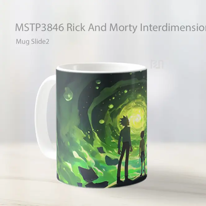 Rick And Morty Interdimensional Swirl Mug Gelas Keramik MSTP3846 - All-side / Desain