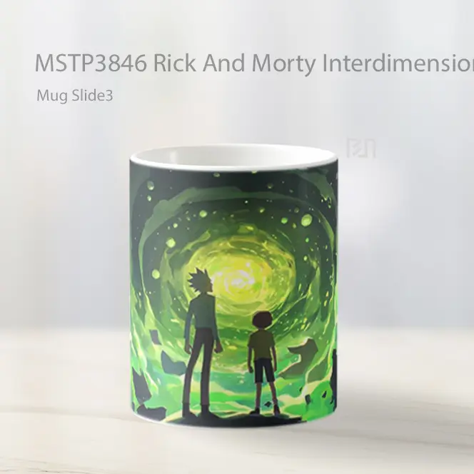 Rick And Morty Interdimensional Swirl Mug Gelas Keramik MSTP3846 - All-side / Desain