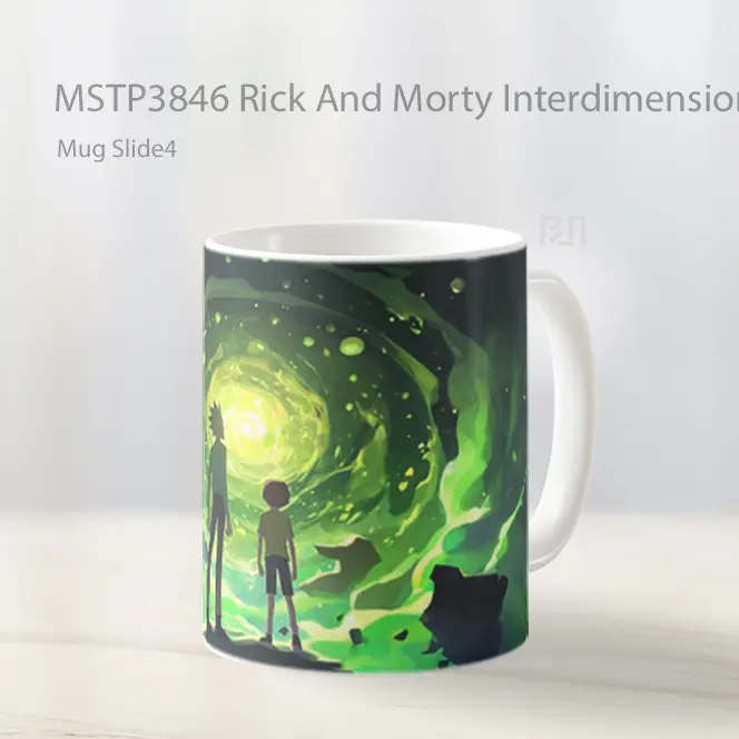 Rick And Morty Interdimensional Swirl Mug Gelas Keramik MSTP3846