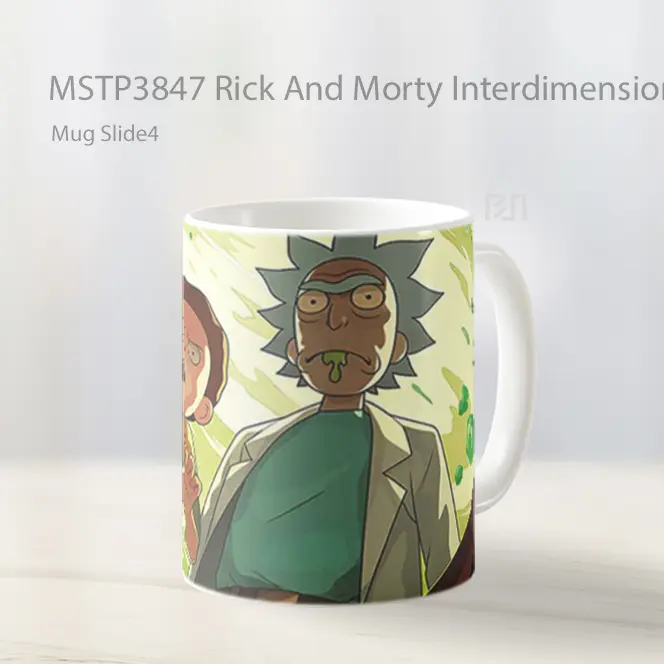 Rick And Morty Interdimensional Travel Mug Gelas Keramik MSTP3847