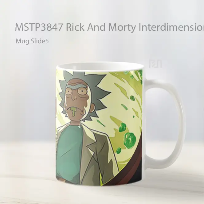 Rick And Morty Interdimensional Travel Mug Gelas Keramik MSTP3847 - All-side / Desain