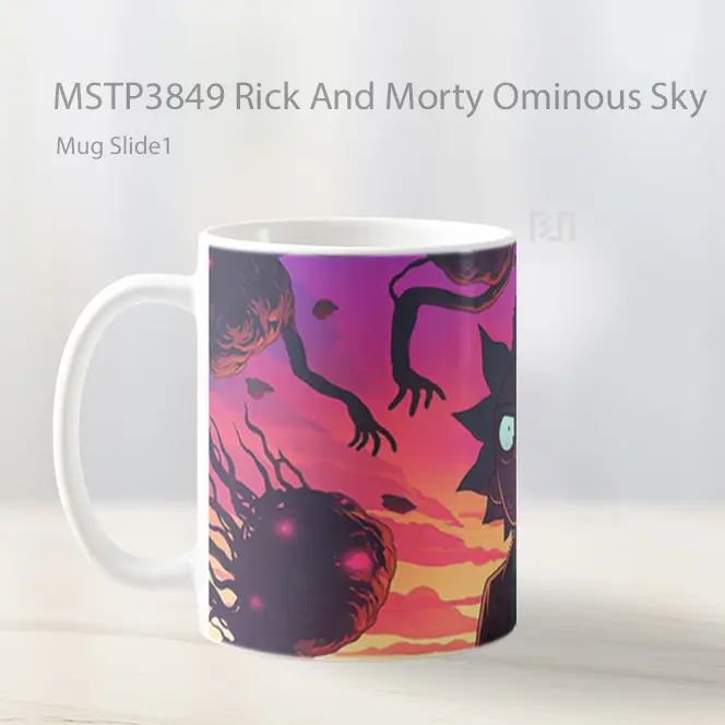 Rick And Morty Ominous Sky Mug Gelas Keramik MSTP3849 - All-side / Desain