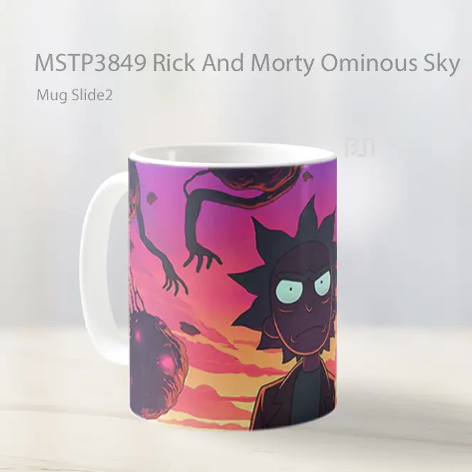 Rick And Morty Ominous Sky Mug Gelas Keramik MSTP3849 - All-side / Desain
