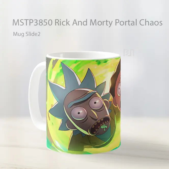 Rick And Morty Portal Chaos Mug Gelas Keramik MSTP3850 - All-side / Desain