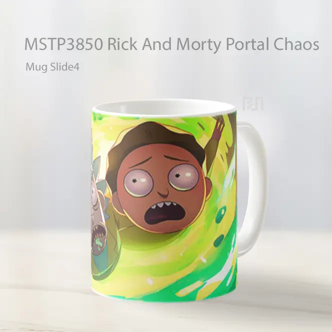 Rick And Morty Portal Chaos Mug Gelas Keramik MSTP3850