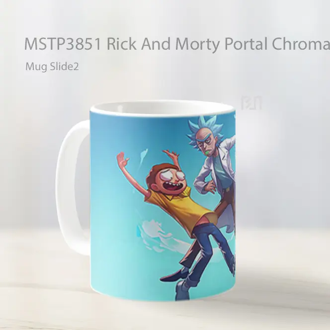 Rick And Morty Portal Chroma Mix Gradient Mug Gelas Keramik MSTP3851 - All-side / Desain