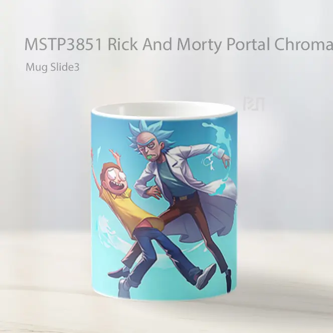Rick And Morty Portal Chroma Mix Gradient Mug Gelas Keramik MSTP3851 - All-side / Desain
