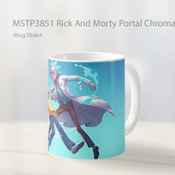 Rick And Morty Portal Chroma Mix Gradient Mug Gelas Keramik MSTP3851