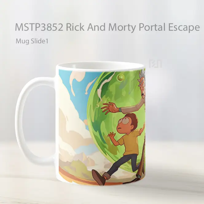 Rick And Morty Portal Escape Mug Gelas Keramik MSTP3852 - All-side / Desain