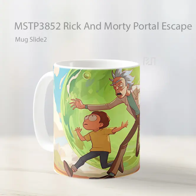 Rick And Morty Portal Escape Mug Gelas Keramik MSTP3852 - All-side / Desain