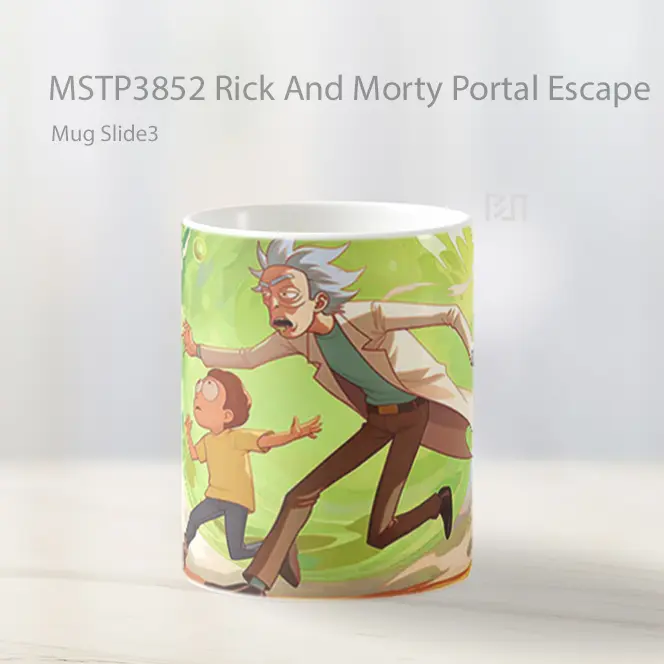 Rick And Morty Portal Escape Mug Gelas Keramik MSTP3852 - All-side / Desain