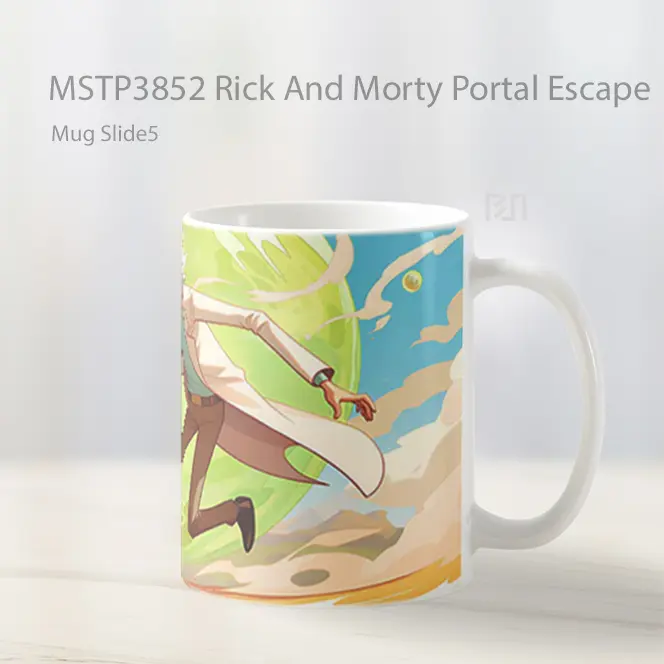 Rick And Morty Portal Escape Mug Gelas Keramik MSTP3852 - All-side / Desain