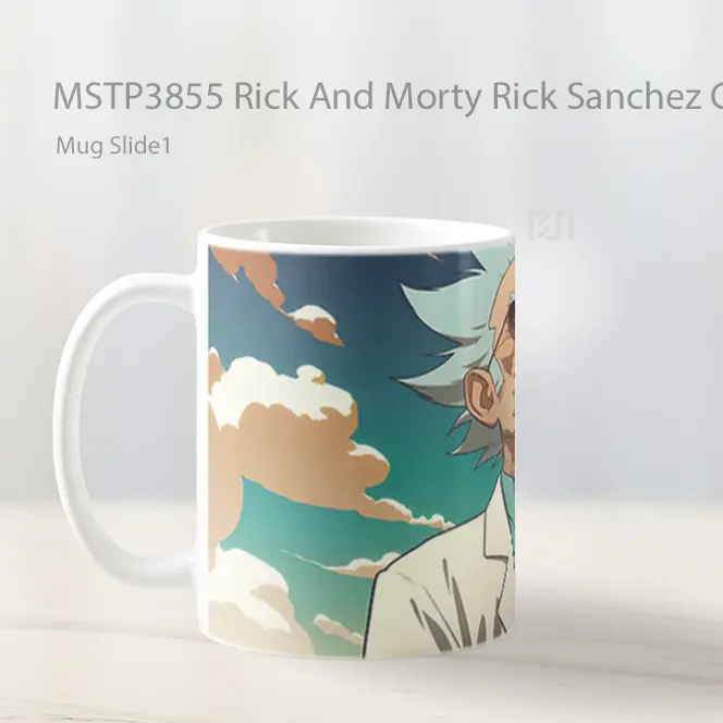 Rick And Morty Rick Sanchez Cool Shades Mug Gelas Keramik MSTP3855 - All-side / Desain