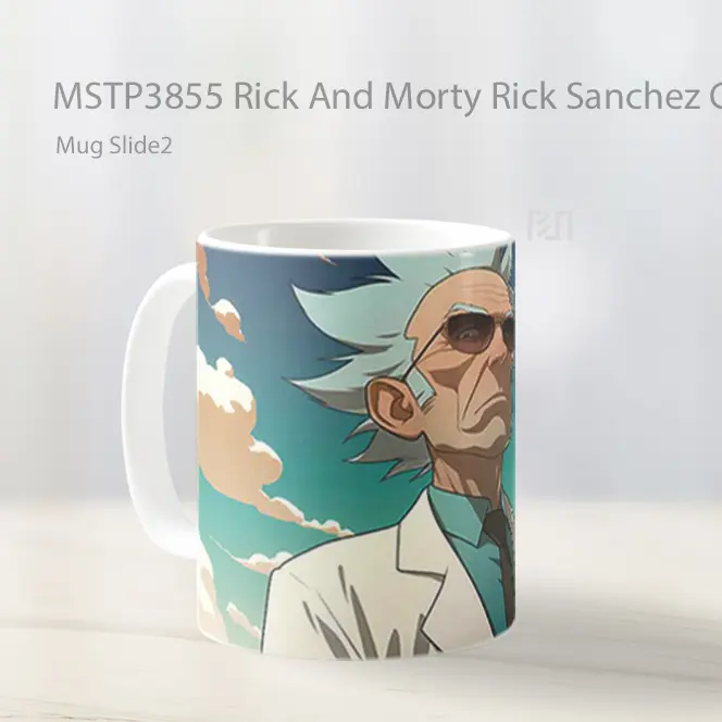 Rick And Morty Rick Sanchez Cool Shades Mug Gelas Keramik MSTP3855 - All-side / Desain