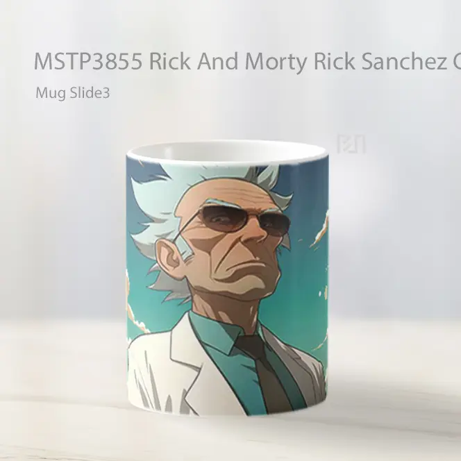 Rick And Morty Rick Sanchez Cool Shades Mug Gelas Keramik MSTP3855 - All-side / Desain
