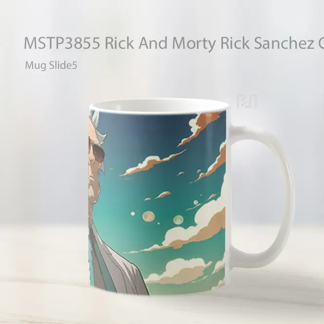 Rick And Morty Rick Sanchez Cool Shades Mug Gelas Keramik MSTP3855 - All-side / Desain