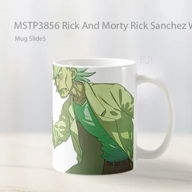 Rick And Morty Rick Sanchez With Flask Mug Gelas Keramik MSTP3856 - All-side / Desain