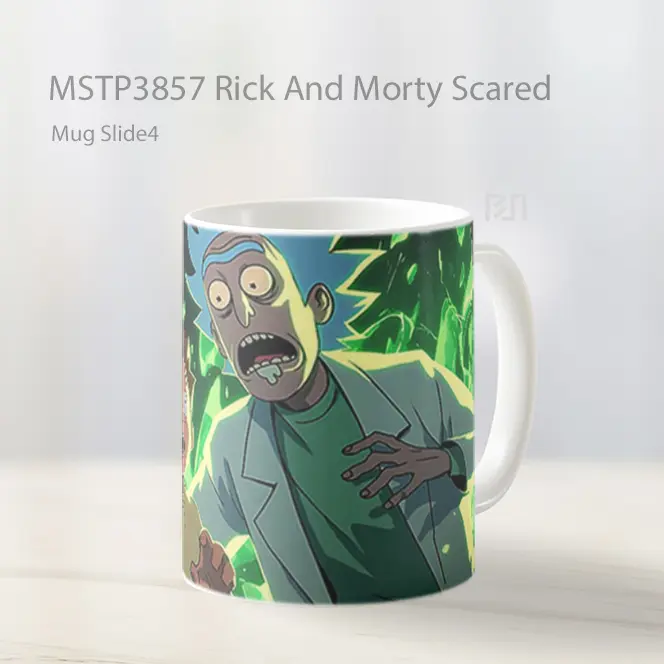 Rick And Morty Scared Mug Gelas Keramik MSTP3857